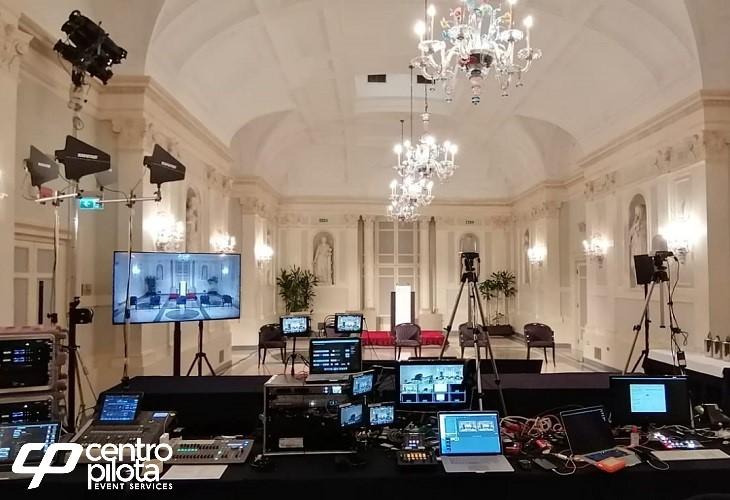 Setup evento ibrido in videoconferenenza con streaming su social - CP Centro Pilota